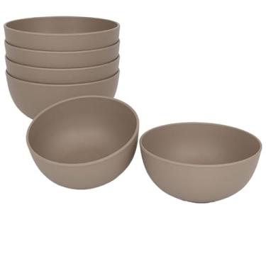 Imagem de Tigela de plástico com capacidade para 1100ml - própria para micro-ondas, pode ser lavada na máquina de lavar louça e é reutilizável. (8, Cinza Queimado)