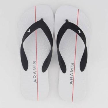 Imagem de Chinelo Aramis Logo Branco e Preto-Masculino