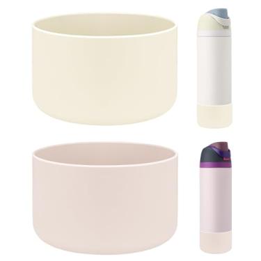Imagem de HEYSKAY 2 peças de bota de silicone para garrafa de água Owala Flask 1,134 g capa protetora antiderrapante para Owala Twist, FreeSip and Flip garrafa de água de aço inoxidável sem BPA Base inferior da