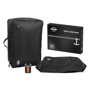 Imagem de Sacos de armazenamento a vácuo com bomba sem fio de 40 L, sacos de vácuo de 61 cm para viagem, reutilizáveis, à prova d'água IP68, serve para mala de 20/24/28 polegadas, mochila, armazenamento