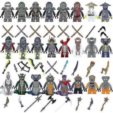 Imagem de Conjunto de bonecos de plástico compatível com Mini Ninjago Snakes War