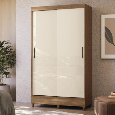 Imagem de Guarda-roupa Santos Andirá Fit Com 106,6 Cm De Largura Branco-bege