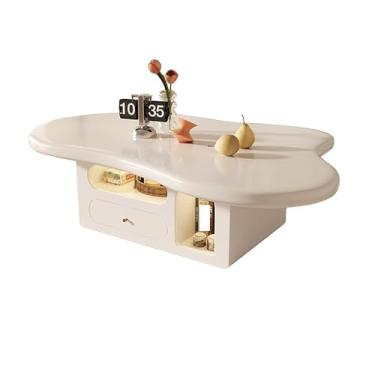 Imagem de Mesa central mesa de centro sala de estar moderna minimalista pequena criativa pequena mesa de chá branca mesa de quarto (A)