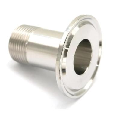 Imagem de 3/10.2 cm BSP macho x 3,8 cm Tri Clamp 304 conector de encaixe de tubo de aço inoxidável para fermentação caseira WWECCQIJ
