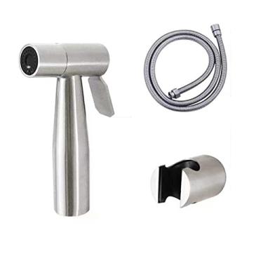 Imagem de Pulverizadores de cozinha Pistola de pulverização de aumento de pressão Torneira de bidê de aço inoxidável de fácil limpeza