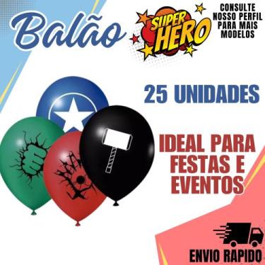Imagem de Balao Sao Roque N9 Tema Herois Sortido Decoraçao Evento