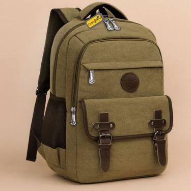 Imagem de Mochila Bolsa Notebook Masculina Feminina de Lona Dia a Dia Reforçada 