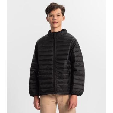 Imagem de Jaqueta Puffer Juvenil Masculina Minty Preto, 14, Preto