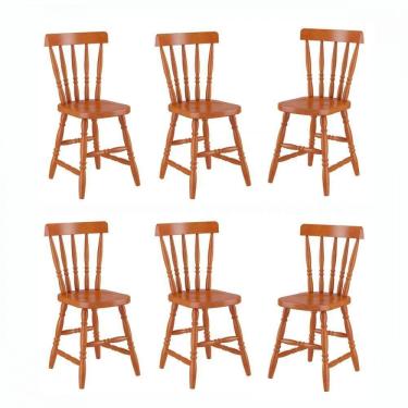 Imagem de Conjunto 6 Cadeiras Madeira Eucalipto Mel Piratini Mel