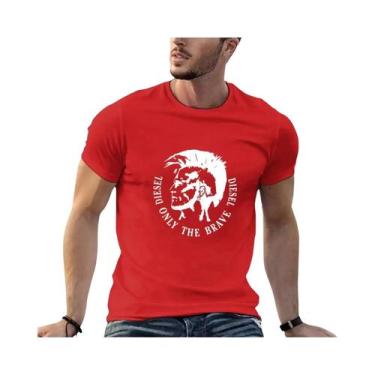 Imagem de Camiseta Masculina De Algodão, Tamanho Grande, Confortável, Gola Redon