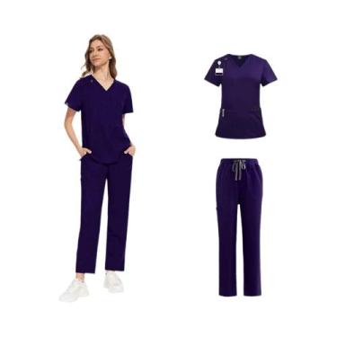 Imagem de Conjunto De Scrubs Cirúrgicos Femininos De Alta Qualidade Para Enferme