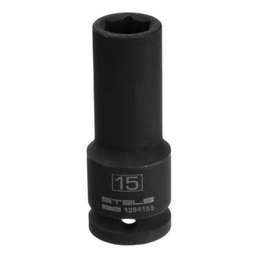 Imagem de Soquete Impacto Longo 1/2`` 15mm Crmo Stels