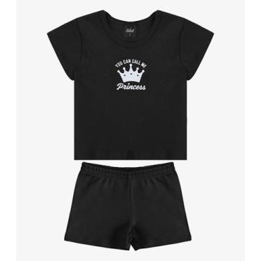 Imagem de Conjunto Infantil Blusa com Shorts Select Preto, 2, Preto