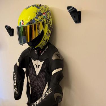 Imagem de Kit 4 Suporte Pendurar Capacete Acessórios Chave Jaqueta Parede Fixo P