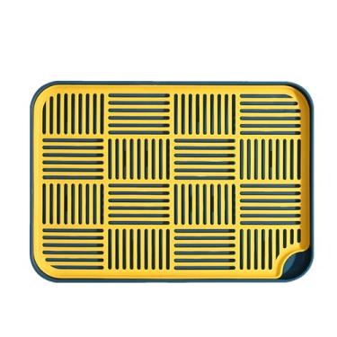 Imagem de Bandeja de secagem de louça, escorredor de pratos com design de camada dupla, escorredor resistente e durável para balcão de cozinha, fácil de manter para copos de bebidas