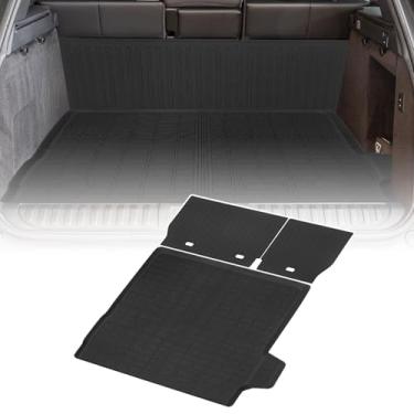 Imagem de YEBOOCA Forro de carga compatível com Range Rover 2014-2022 Sport Trunk Mat Cargo Mat protetor de capa de assento traseiro (tapetes de encosto + tapete de porta-mala)