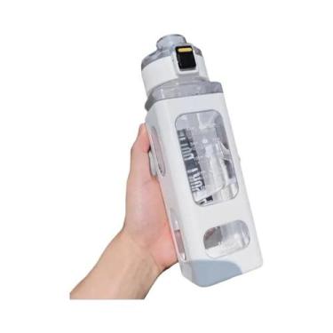 Imagem de Garrafa De Água Esportiva Branca De 700ml, Copo Portátil Para Esportes