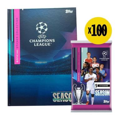 Imagem de Kit Oficial UEFA Champions League 2023/24 - Albúm Capa Dura + 500 Figurinhas-Unissex