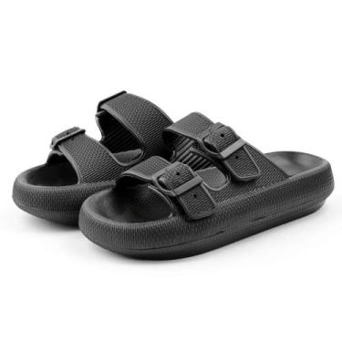 Imagem de Sandália Ortopédica Fly Feet Nuvem City Preto Ortho Pauher