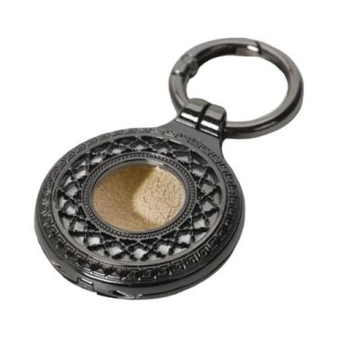 Imagem de Suporte Para AirTag Com Padrão Meander, Estojo Protetor De Metal Para 