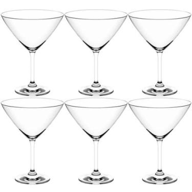 Imagem de Kit 6 Taças de Cristal 210ml para Martini Coquetel Drink Margarita Dry