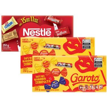 Imagem de Kit Caixa de Bombom Garoto Garotices Sortidos 250g - 2 Unidades + Caix