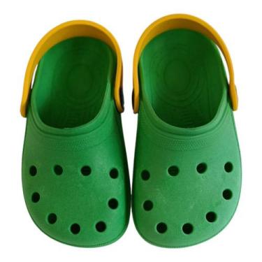 Imagem de Sandália Fechada Jogos Liso Infantil Copa Brasil Leve Confortável - Ma