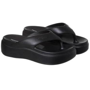 Imagem de Chinelo Piccadilly Plataforma Marshmallow Feminino - Preto - 39-Feminino