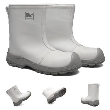 Imagem de Bota Botina de Segurança Biqueira Composite Branca Com CA 48124 BDGM Lins Bracol