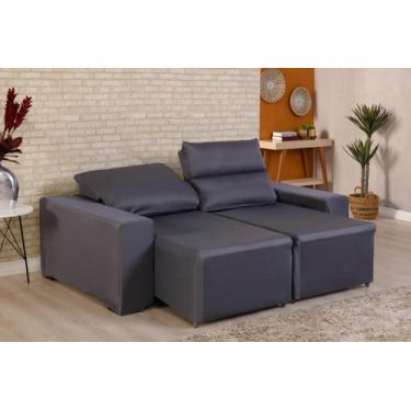 Imagem de Kit Capa de Sofá Retrátil 2 Lugares Lira com 2 Almofadas Estampadas Ma