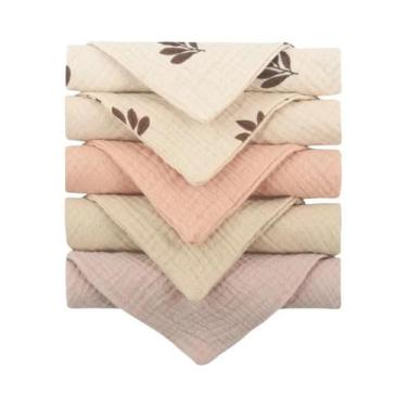 Imagem de Toalhas De Bebê Macias E Absorventes 5 Peças De Algodão Gaze Para Rost