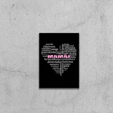 Imagem de Quadro Mamãe Qualidades Coração Preto