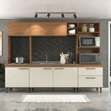 Imagem de Armário de Cozinha Compacta Roma 6 Portas com Torre Quente Menu Móveis