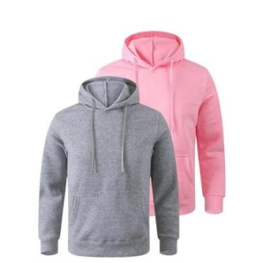 Imagem de Kit 2 Moletons Masculino Bolso Canguru Moleton Casual Capuz moletom Conforto Alta qualidade-Unissex