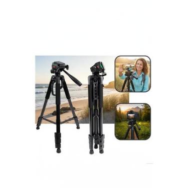 Imagem de Tripé Profissional 1,40m C/ Cabeça Hidráulica 360 p/ Câmera - Congratu
