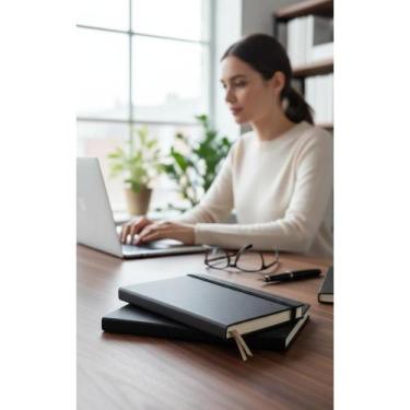 Imagem de Kit 2 Cadernetas A5 Pretas Sem Pauta - Capa Dura - Congratulations Sto