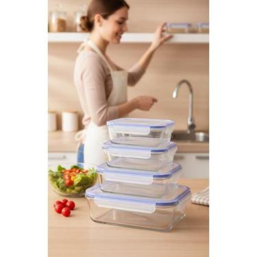 Imagem de Kit 5 Potes Vidro Herméticos Marmita Borossilicato - Congratulations S