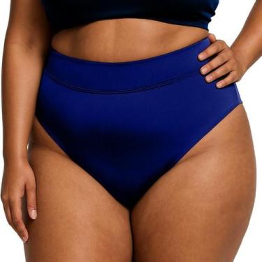 Imagem de Biquíni Calcinha Praia Feminina Plus Size Cintura Alta Lateral Larga B