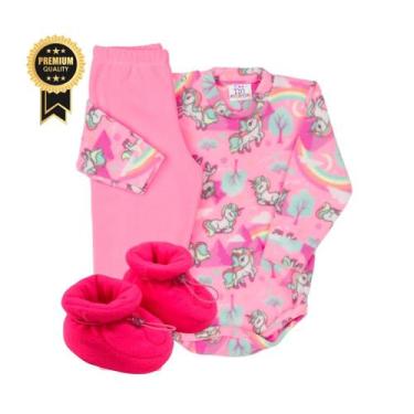 Imagem de Kit Conjunto Body Calça + Pantufa Botinha Bebê Microsoft - Fofotinhos,