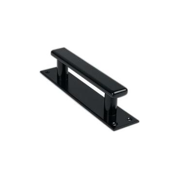 Imagem de Puxador em aço 180mm preto porta portão ferro jocec 120106p