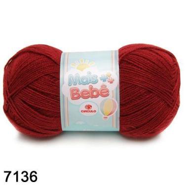 Imagem de Fio mais bebê circulo 100g cor 7136 marsala - 500 metros 100% acrílico