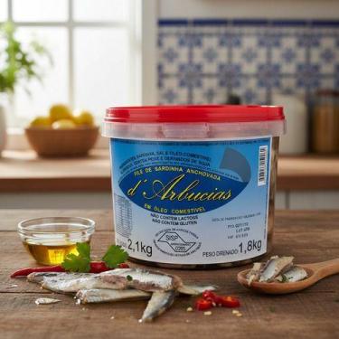 Imagem de Filé De Sardinha Anchovada 2,1 Kg D'arlucias