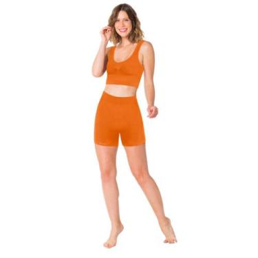Imagem de Bermuda Trifil Body Fresh Sport Para Academia Básico, Laranja, P