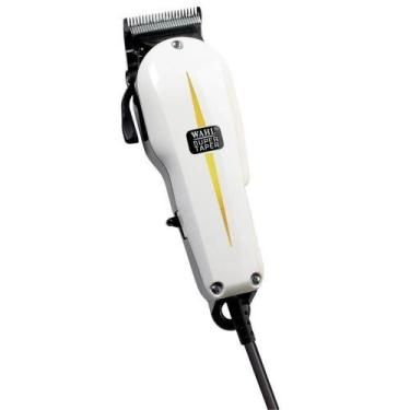 Imagem de Máquina De Cortar Cabelo Super Taper Branca Wahl 127V, 110V