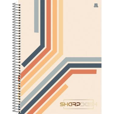 Imagem de Caderno Universitário Smartlines Sharpdash ANIMATIVA Capa Dura com 80 Folhas Pautadas 1...