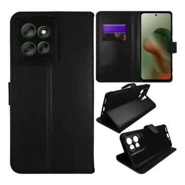 Imagem de Capa Carteira Flip + Película 9D Cerâmica Flexível Para Moto G56 5G - 