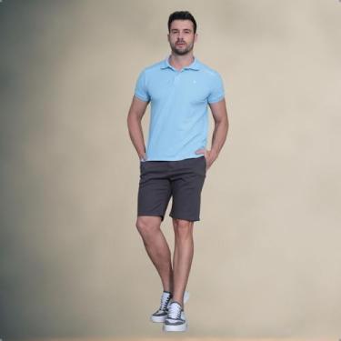 Imagem de Bermuda Alfaiataria Sarja Masculino Social Slim Com Elastano - Dixon J