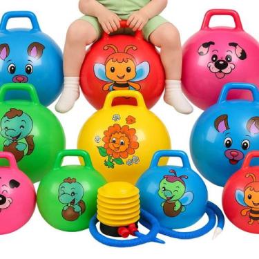 Imagem de Kit Bola Pula Pula Estampa Sortida Colorido Inflador - KIDSBEHAPPY, Am