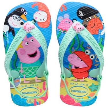 Imagem de Chinelo havaianas baby peppa pig azul lavanda,  17, Azul lavanda