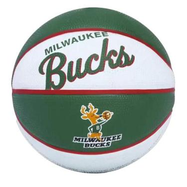 Imagem de Bola de Basquete Wilson NBA Milwaukee Bucks Team Retro Mini